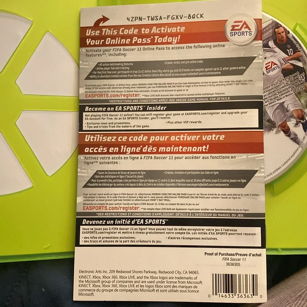 FIFA Soccer 11 - Xbox 360 EA Sports Video Game. EUC